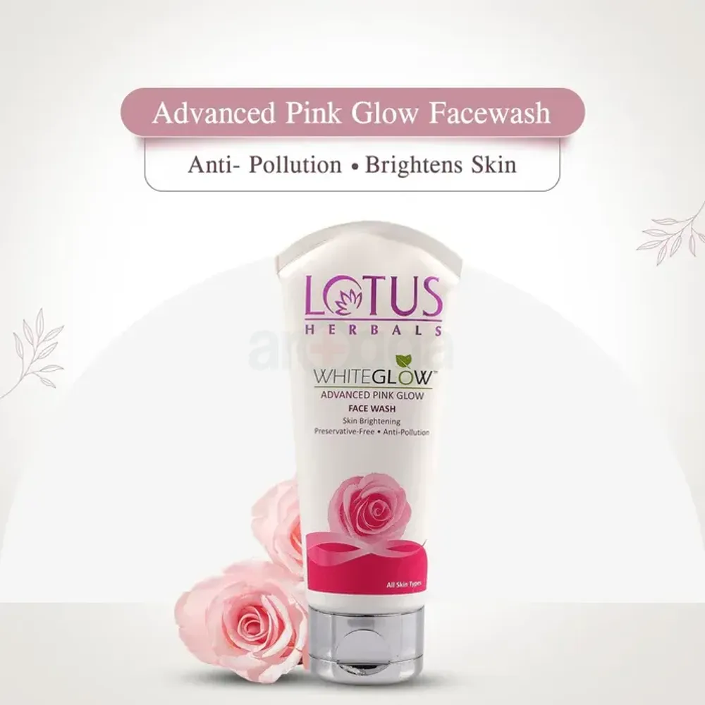 Lotus Herbals Whiteglow (PurGlow) Advance Pink Glow Face Wash 100g  
