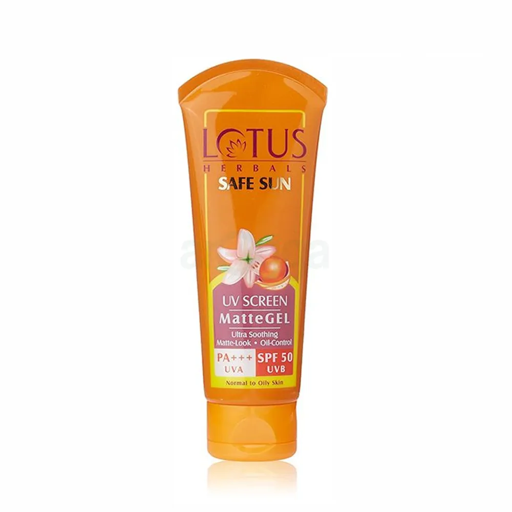 Lotus Herbal Safe Sun UV Screen Matte Gel Sunscreen SPF 50 PA+++ 50g  