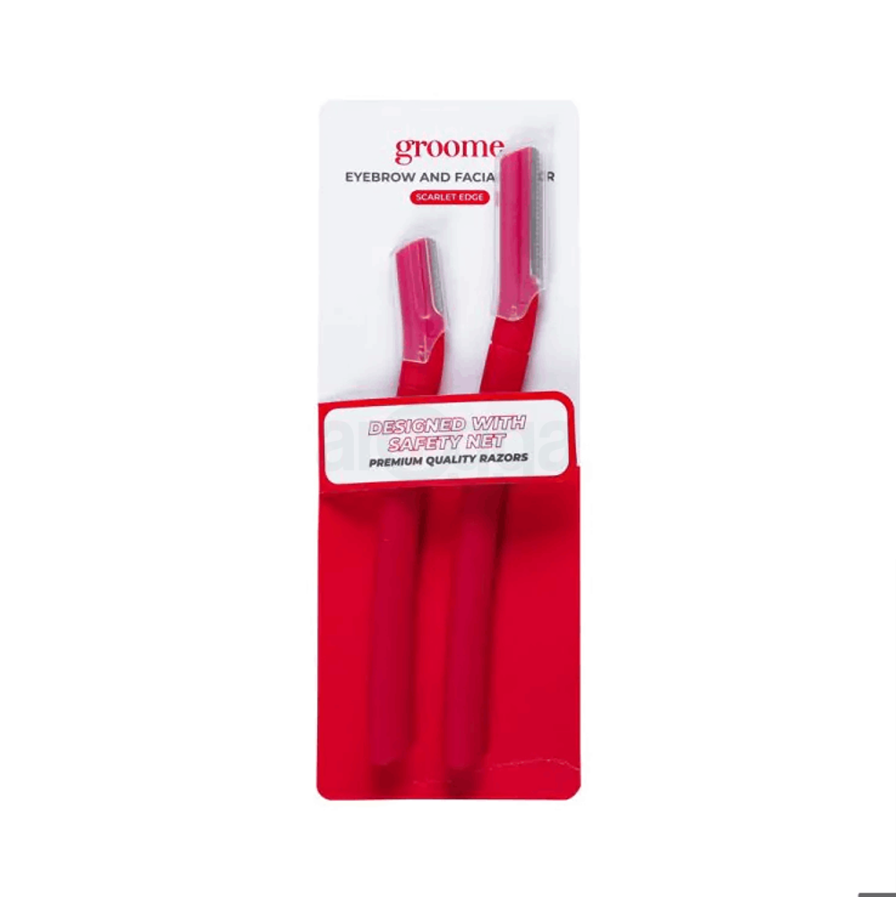 Groome Eyebrow And Facial Razor- Scarlet Edge  