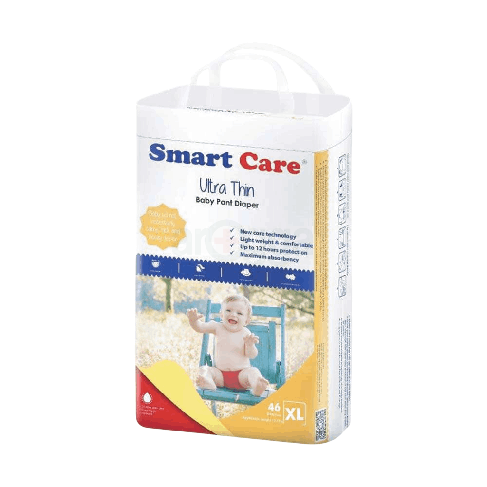 Smart Care Ultra Thin Baby Pant Diaper 46pcs - XL (12-17 Kg)  