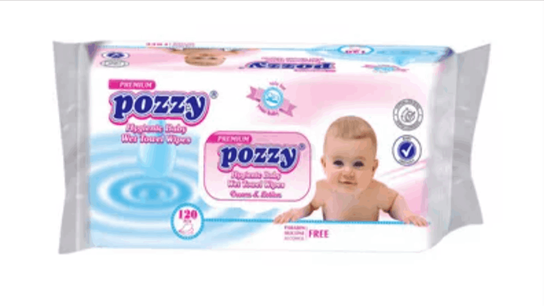 Pozzy Baby Wet Wipes 120pcs  