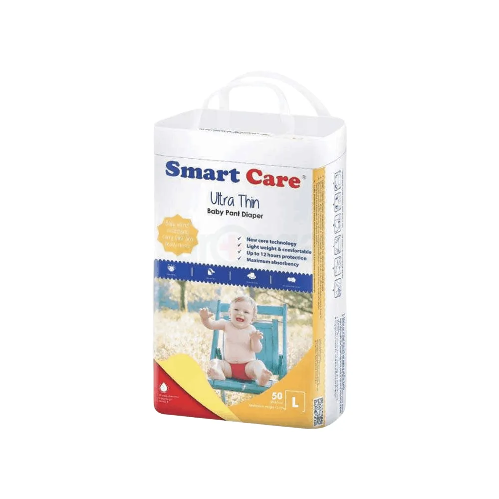Smart Care Ultra Thin Baby Pant Diaper 50pcs - L (9-14 Kg)  