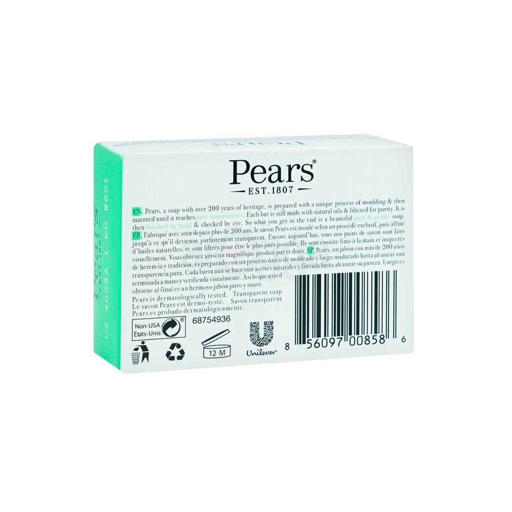Pears Transparent Soap Pure & Gentle With Lemon Flower Extracts  