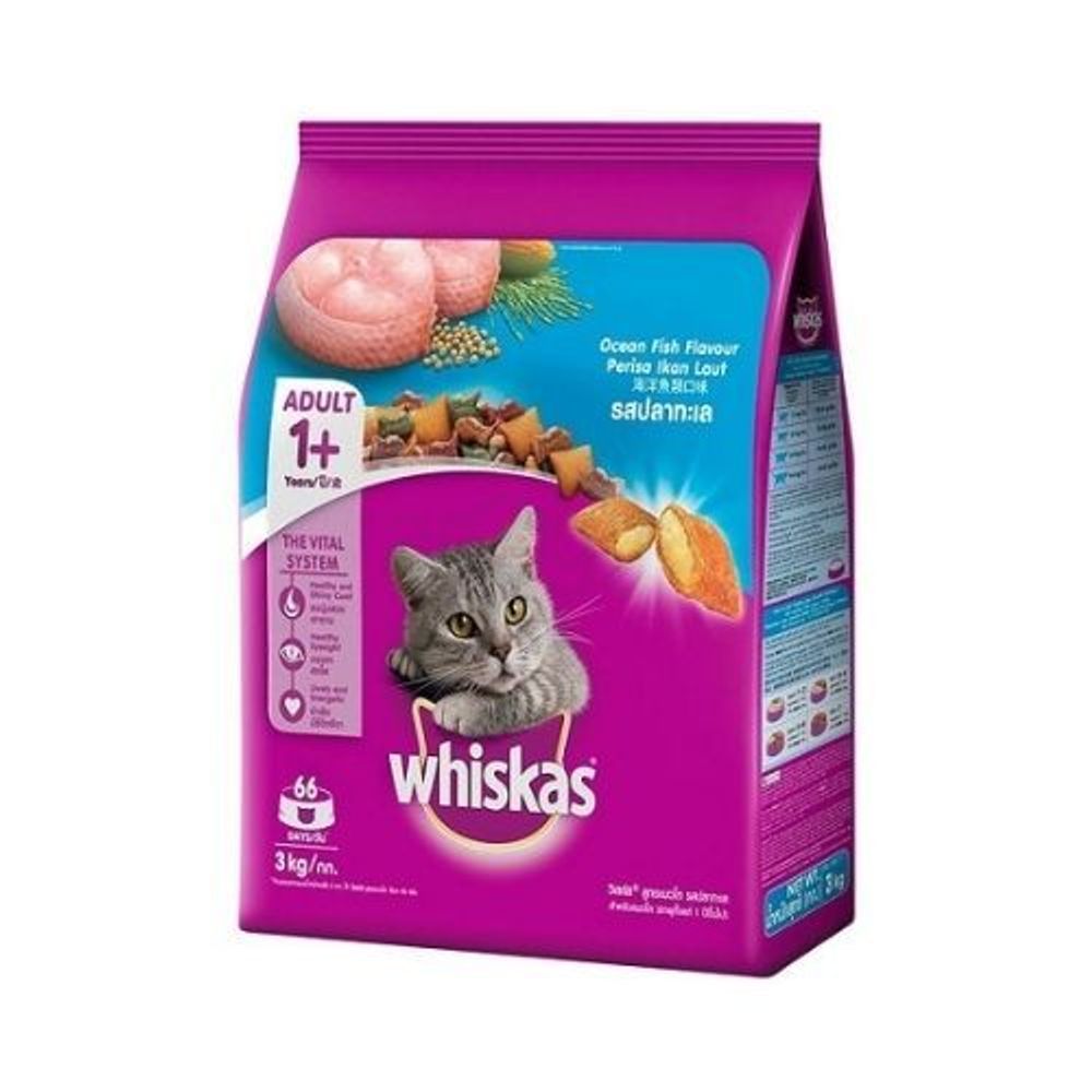 Whiskas Adult Cat Food Ocean Fish 3kg  