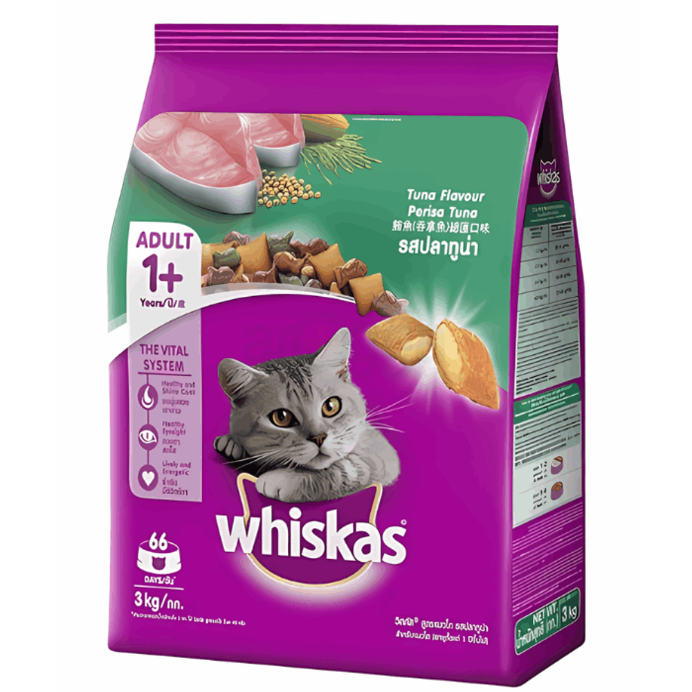 Whiskas Adult Cat Food Tuna 3kg  