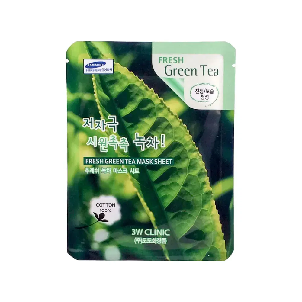 3W Clinic Fresh Green Tea Sheet Mask  