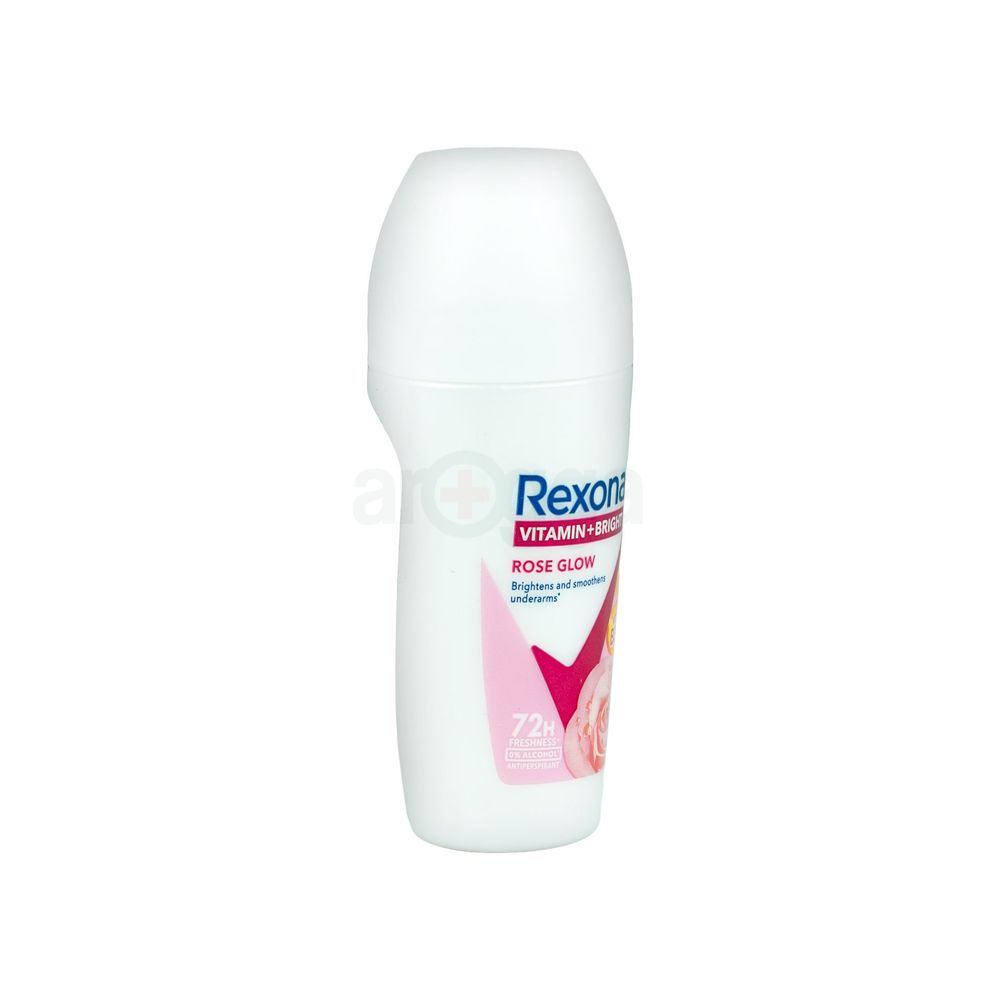 Rexona Vitamin + Bright Rose Glow 72h 3x Stronger Protection Roll-On for Women  