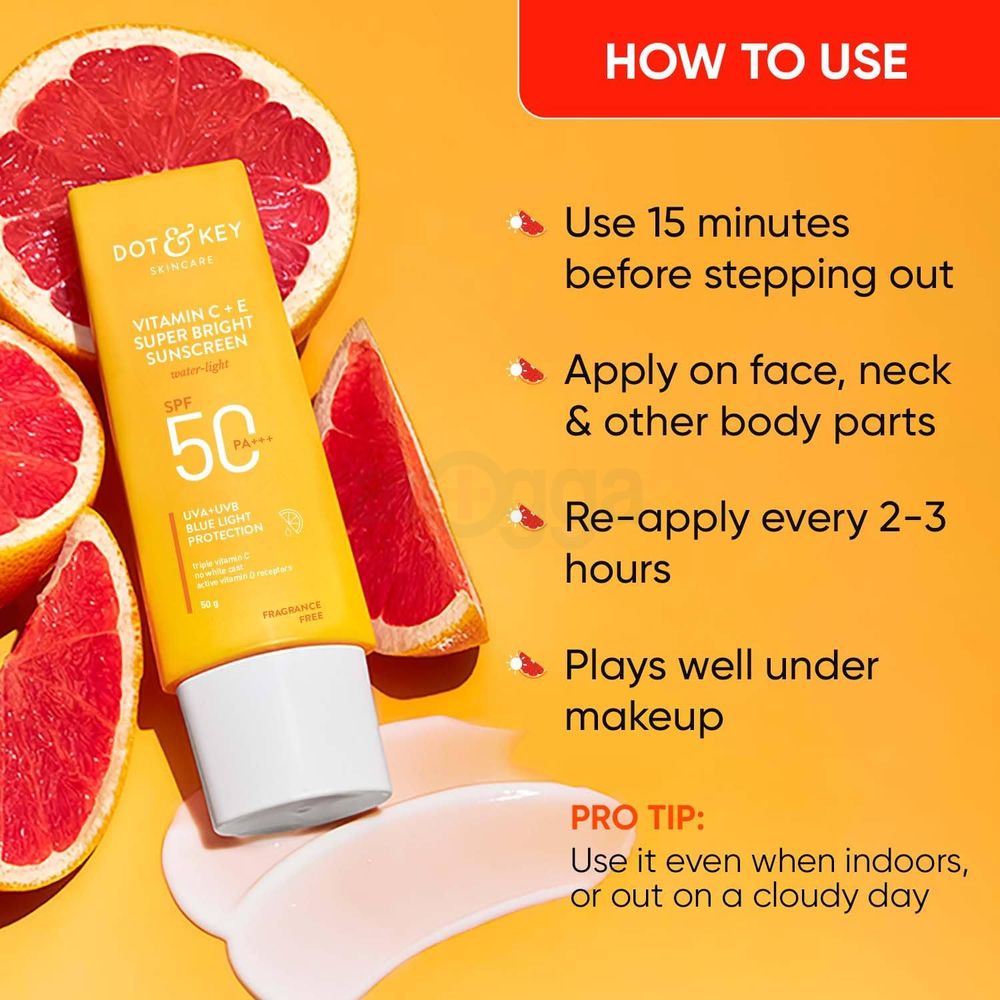 Dot and Key Vitamin C+E Super Bright Sunscreen SPF 50+ PA++++ 50g  