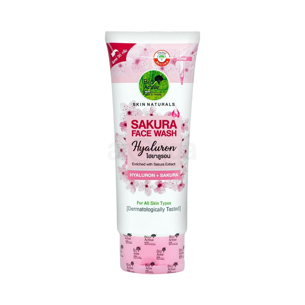 Bio Active Sakura Facewash Hyaluron For All Skin Type 90g  