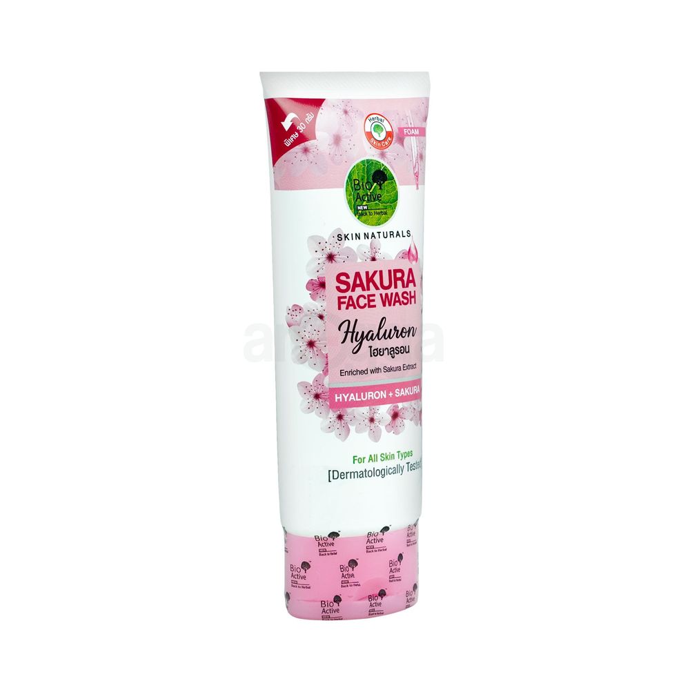 Bio Active Sakura Facewash Hyaluron For All Skin Type 90g  