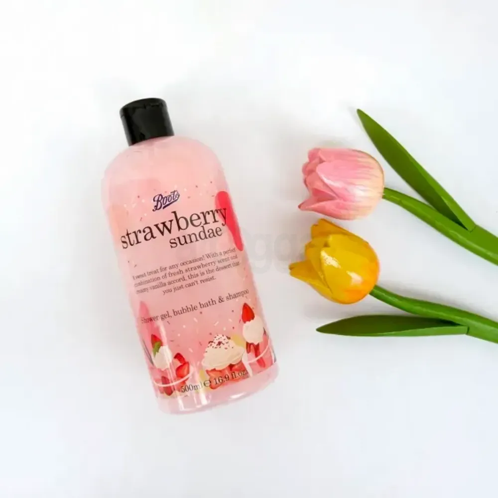 Boots Strawberry Sundae Shower Gel, Bubble Bath & Shampoo  
