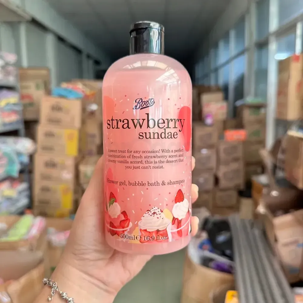 Boots Strawberry Sundae Shower Gel, Bubble Bath & Shampoo  