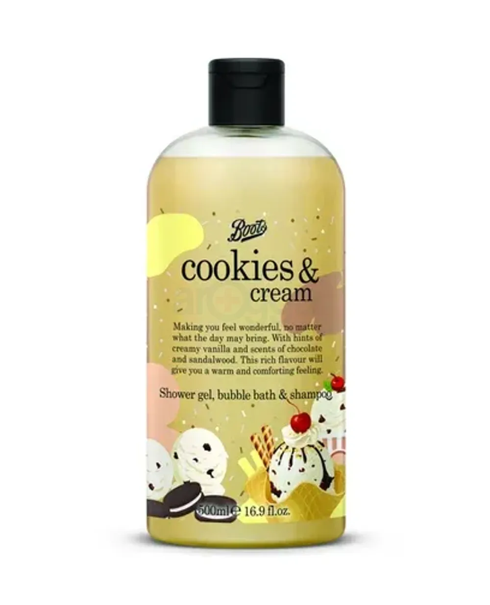 Boots Cookies & Cream Shower Gel, Bubble Bath & Shampoo  