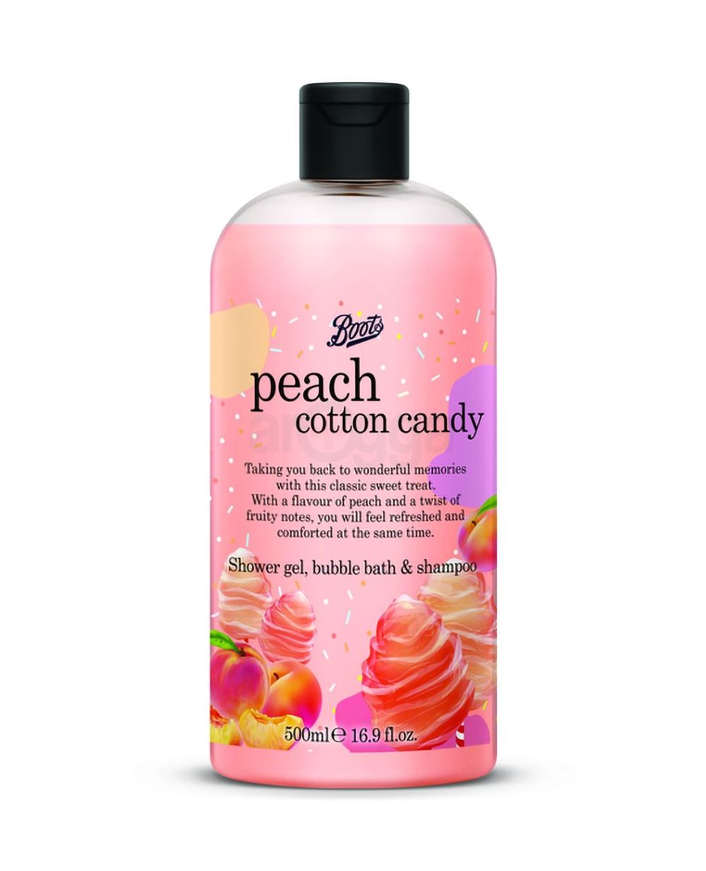 Boots Peach Cotton Candy
Shower Gel, Bubble Bath & Shampoo  
