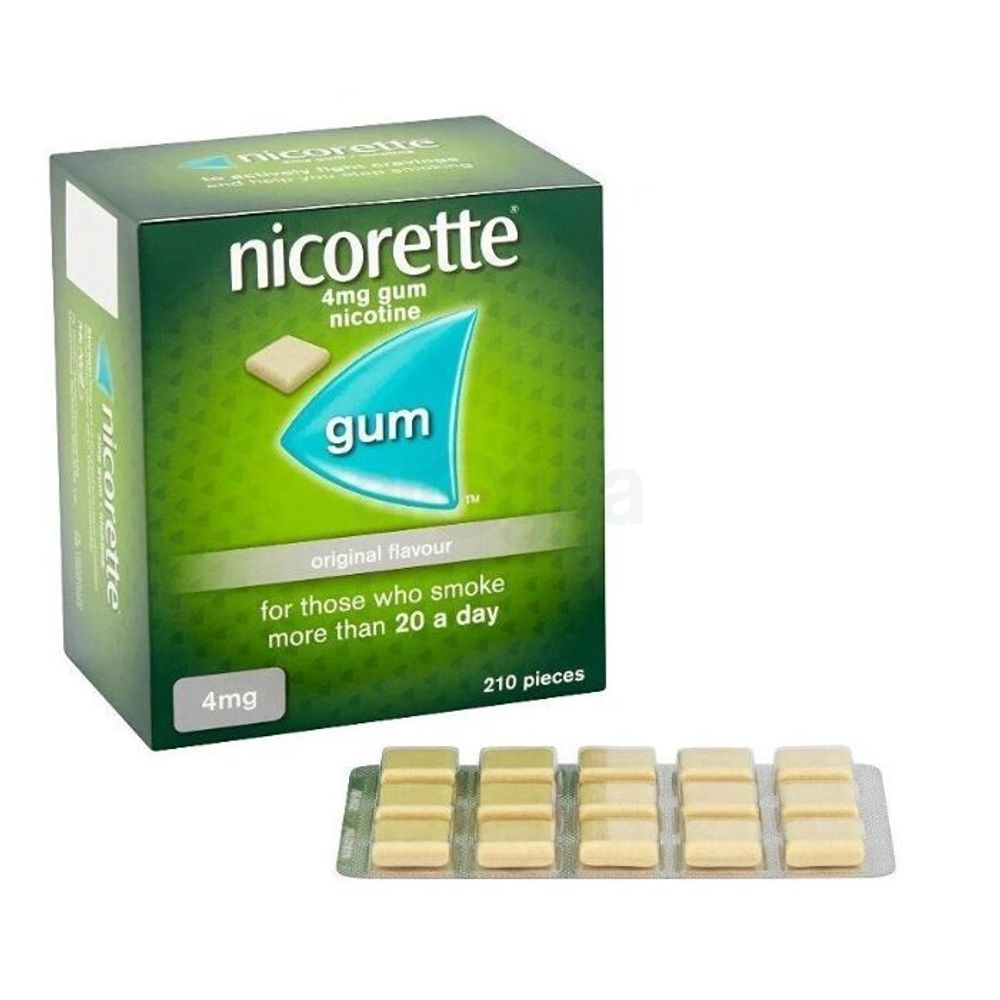 Nicorette Gum Original Flavour 210pcs 4mg  