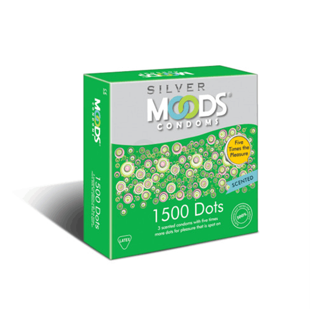 Moods Silver 1500 Dots Condom 3's Pack  
