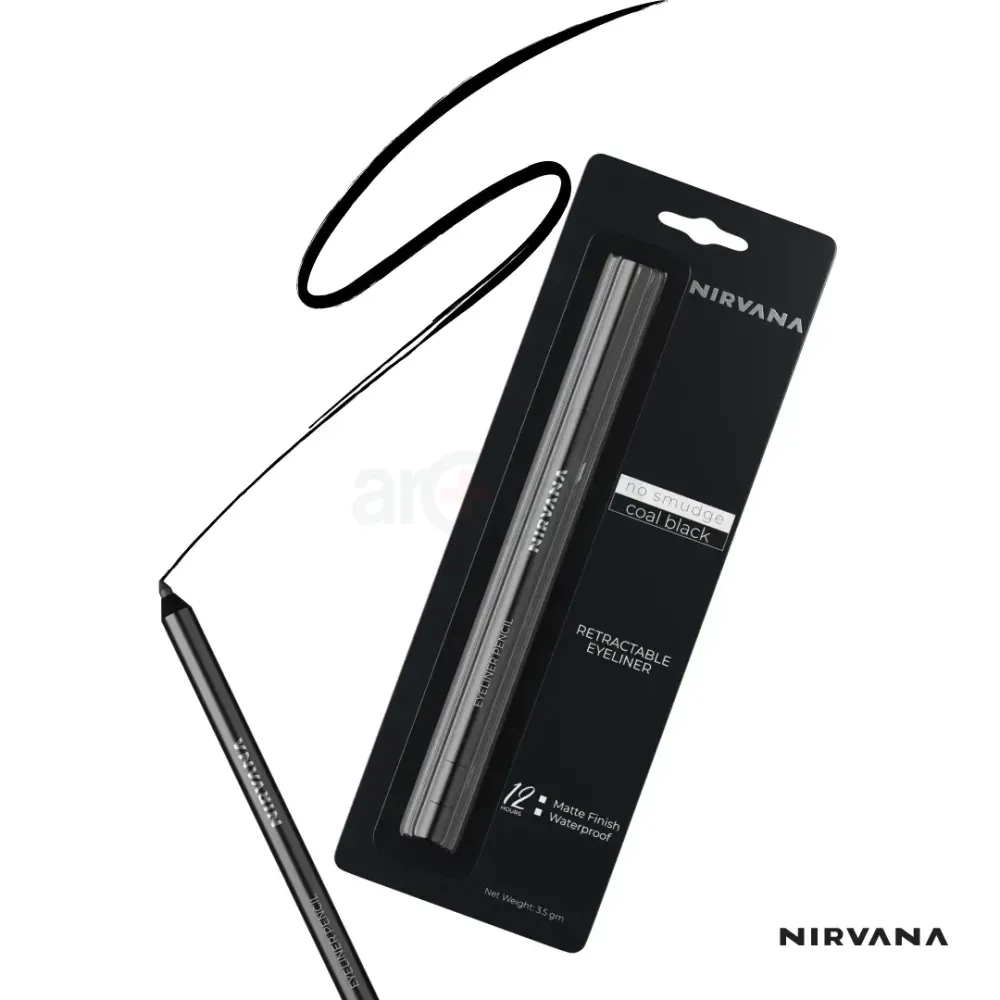 Nirvana Color No Smudge Retractable Eyeliner (Blister Pack)  Coal Black  