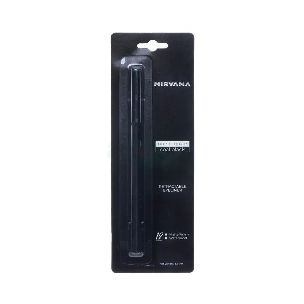 Nirvana Color No Smudge Retractable Eyeliner (Blister Pack)  Coal Black  