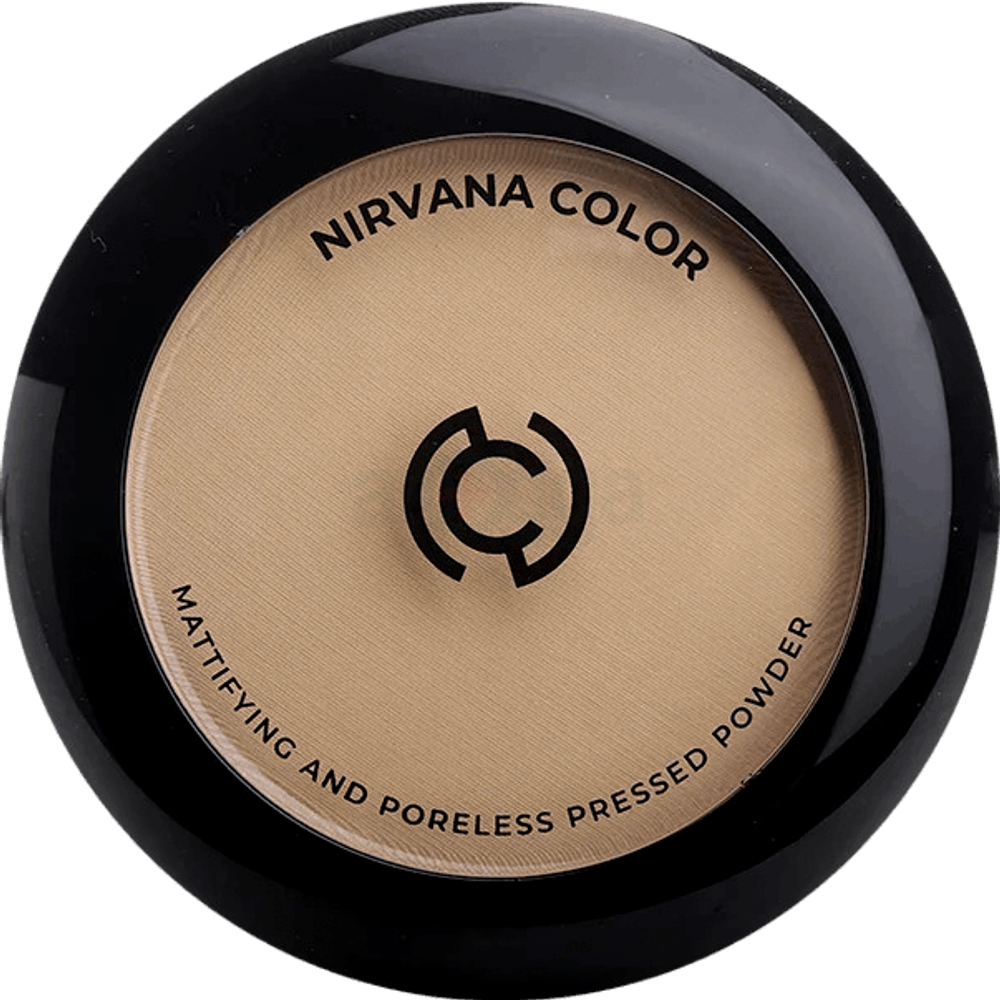 Nirvana Color Mattifying & Poreless Pressed Powder (Light Beige)  