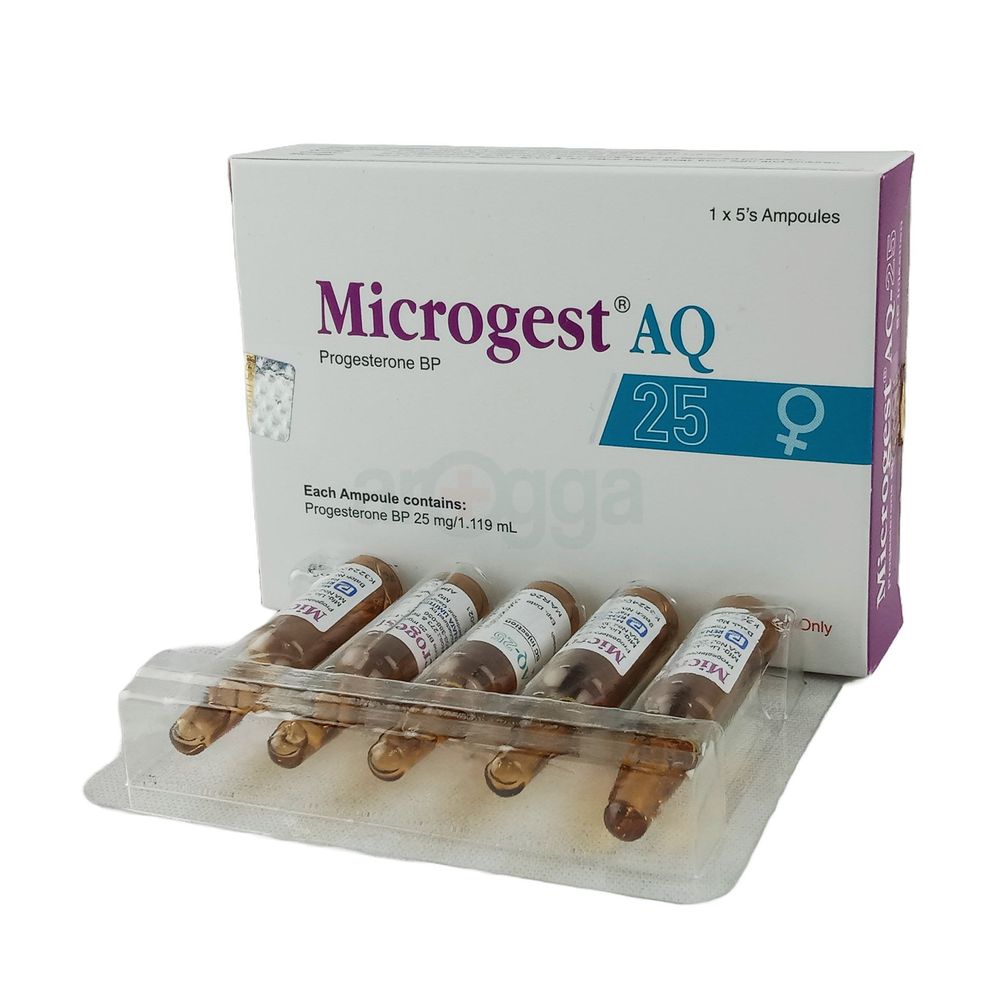 Microgest AQ-25mg/1.119ml injection