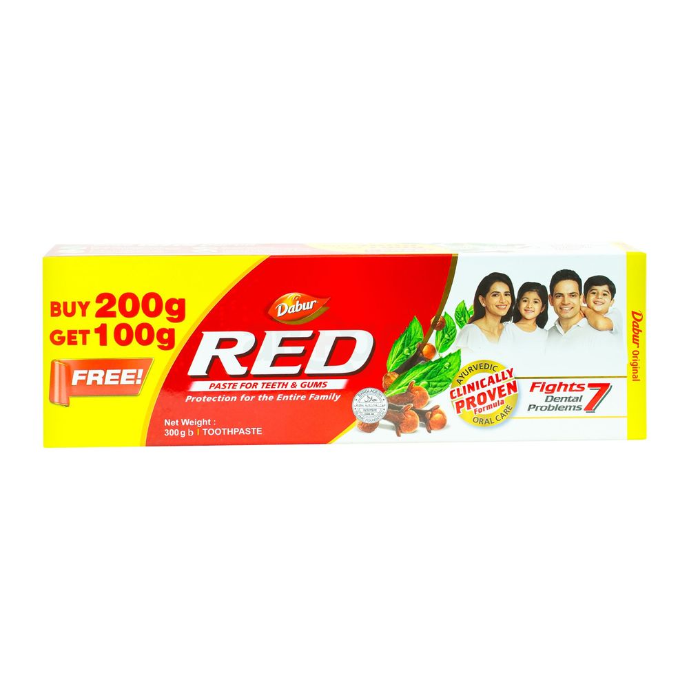 Dabur Red Toothpaste 200g (Free 100g Red Toothpaste)  