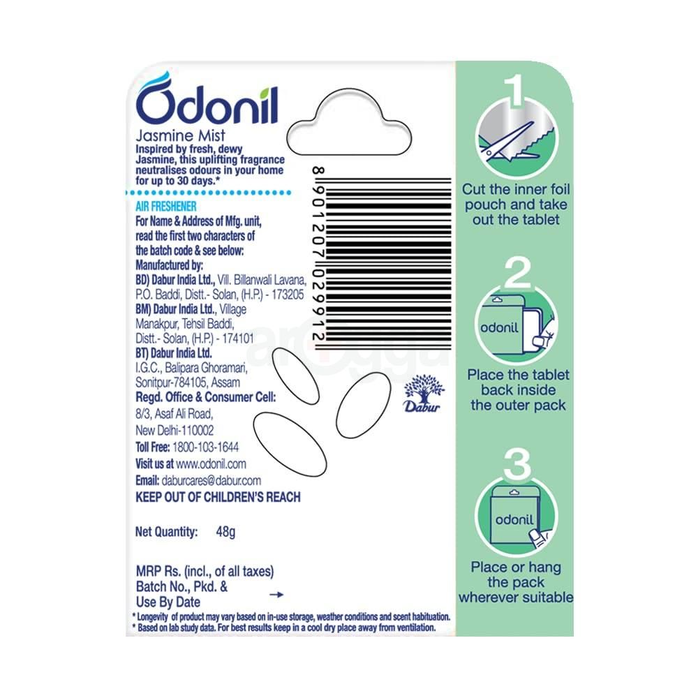 Odonil Air Freshener Block - Jasmine Mist 48g  