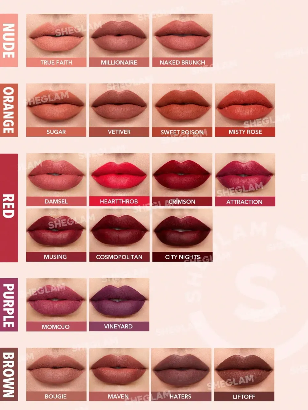 SHEGLAM Matte Allure Liquid Lipstick - Damsel  