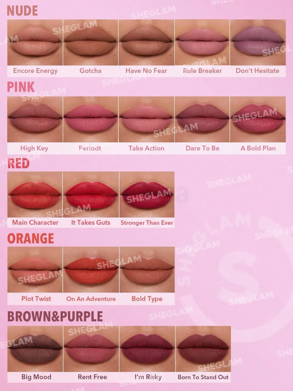 SHEGLAM Dynamatte Boom Long-lasting Matte Lipstick - A Bold Plan  