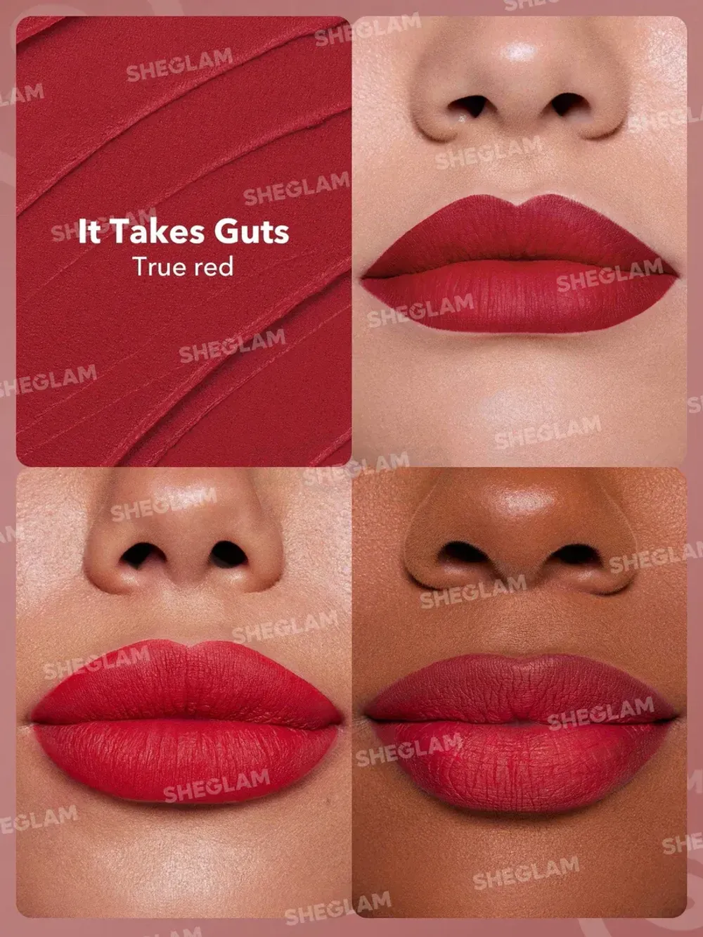 SHEGLAM Dynamatte Boom Long-lasting Matte Lipstick - It Takes Guts  