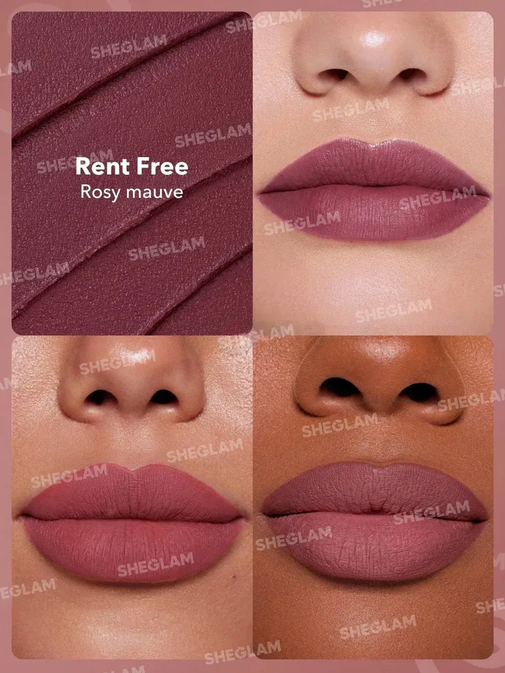 SHEGLAM Dynamatte Boom Long-lasting Matte Lipstick - Rent Free  