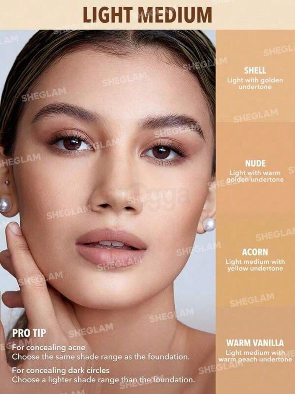 SHEGLAM Perfect Skin High Coverage Concealer - Shell  