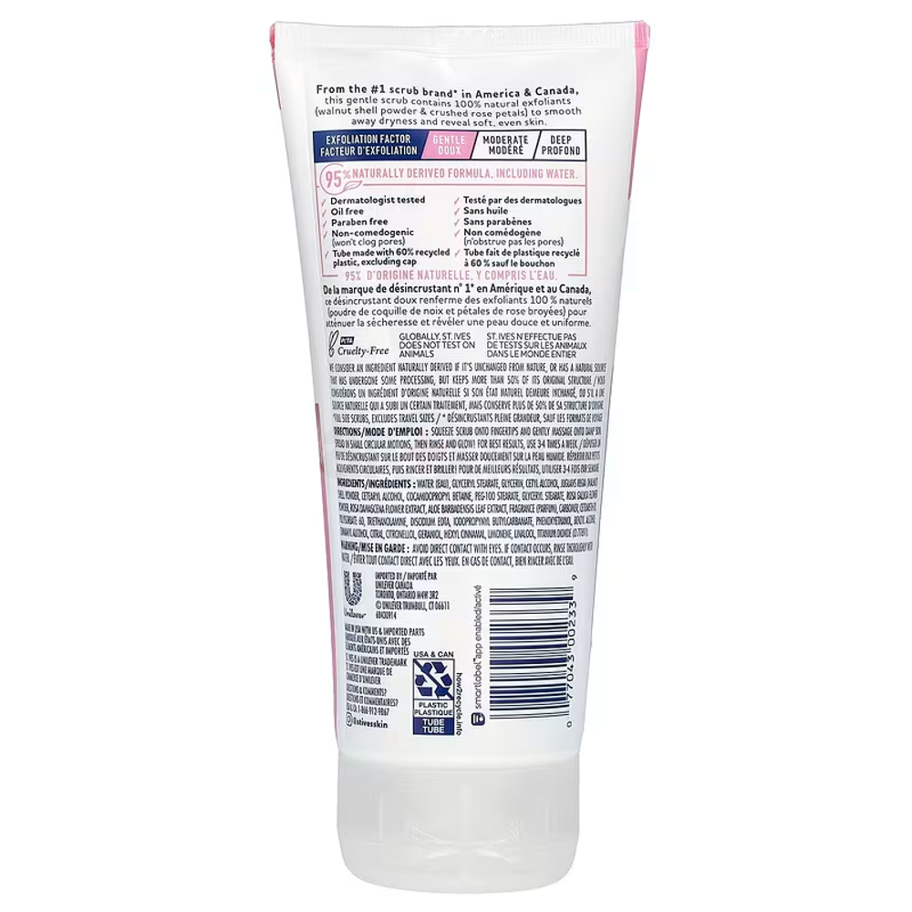 St. Ives Gentle Smoothing Scrub with Rose Water & Aloe Vera  