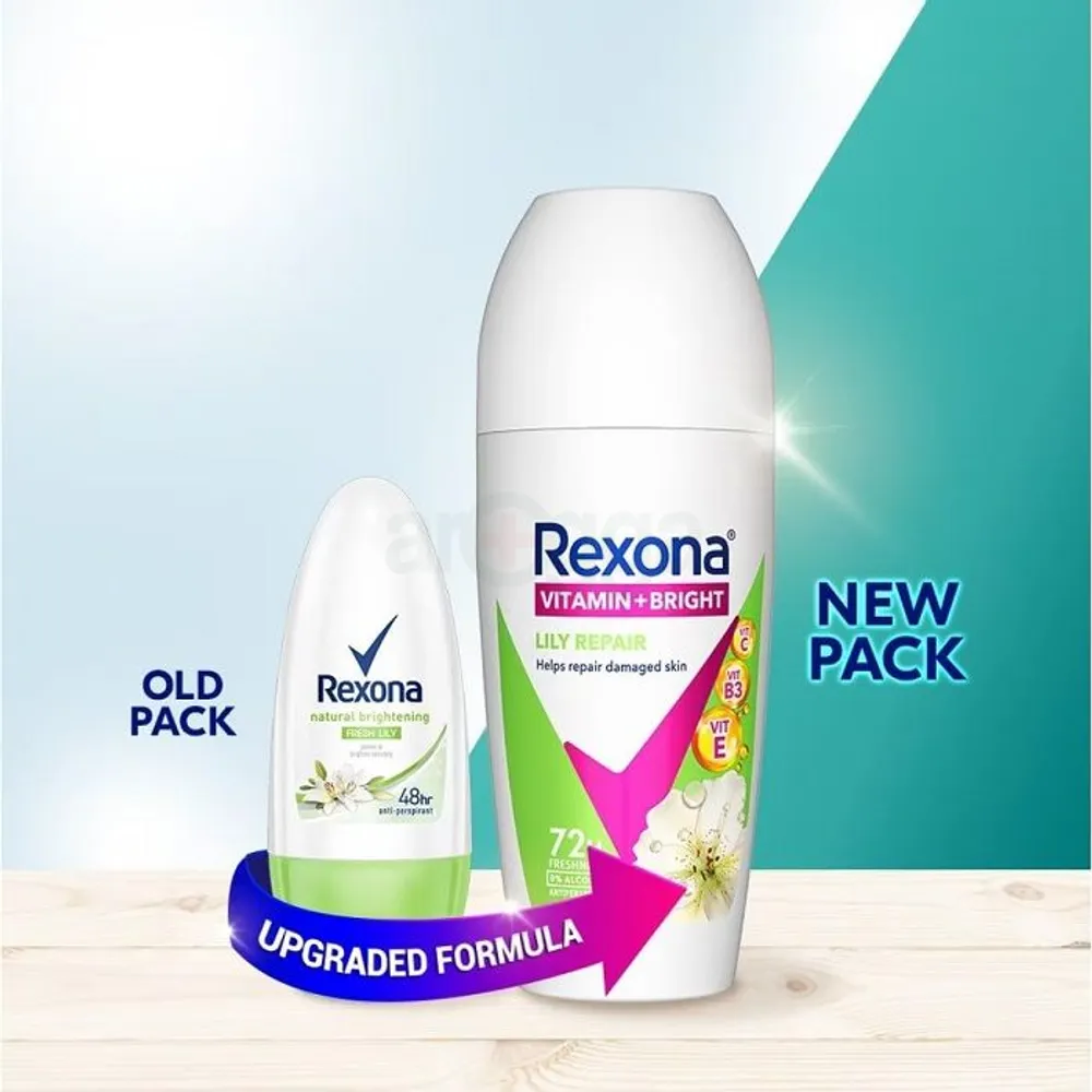 Rexona Vitamin + Bright Lily Repair 72h Freshness Roll-On for Women  