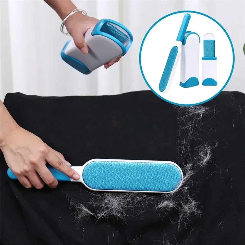 Pet Hair Remover Brush Fur And Lint Removal Brush with Self-Cleaning Base
  