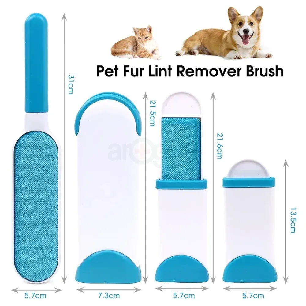 Pet Hair Remover Brush Fur And Lint Removal Brush with Self-Cleaning Base
  