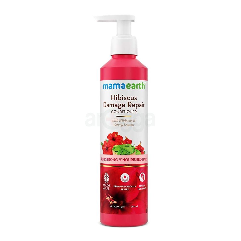 Mamaearth Hibiscus Damage Repair Conditioner With Hibiscus & Curry Leaves for Strong & Nourished Hair  
