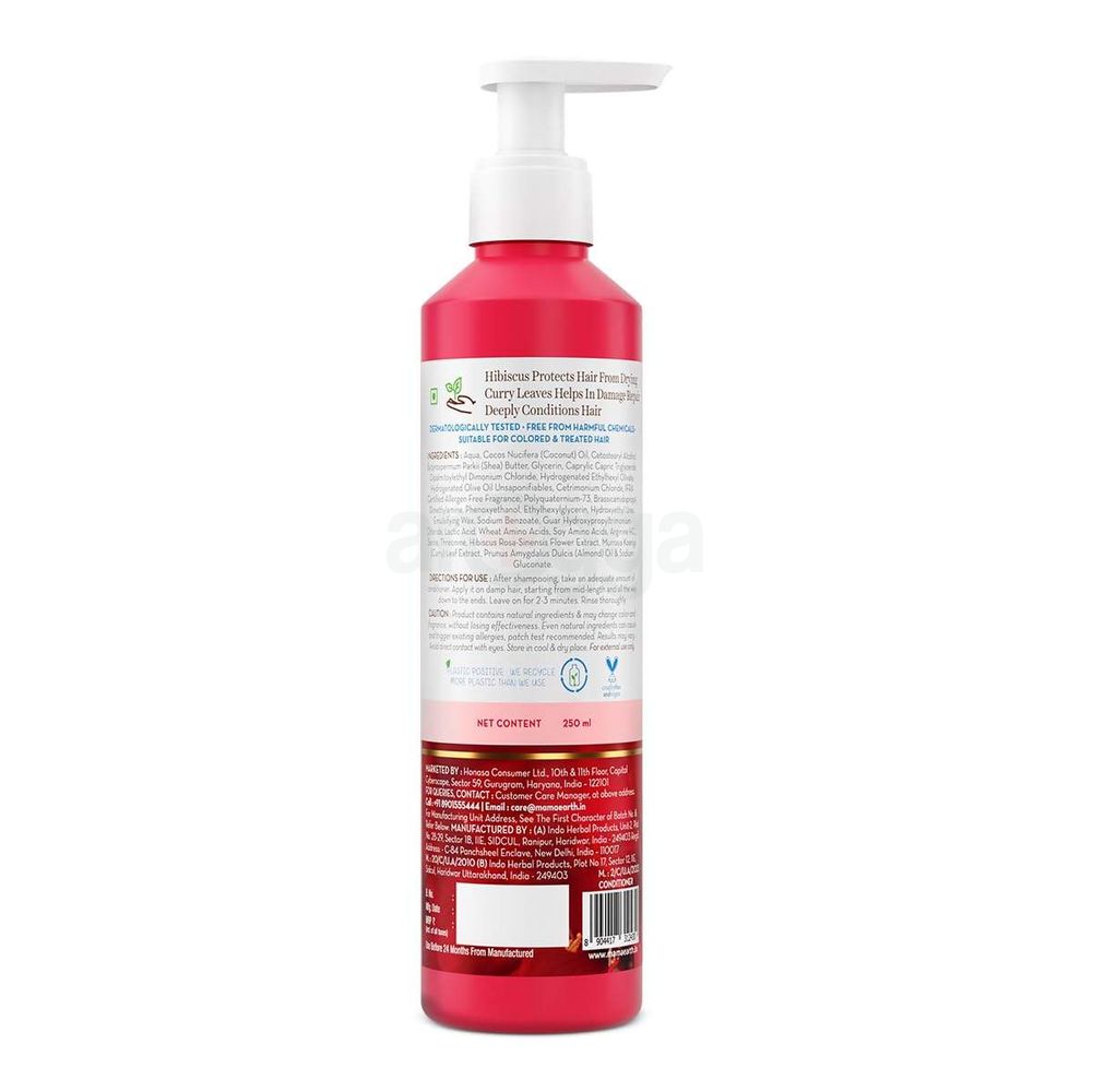 Mamaearth Hibiscus Damage Repair Conditioner With Hibiscus & Curry Leaves for Strong & Nourished Hair  