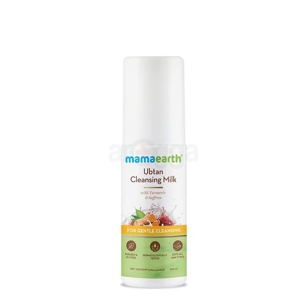Mamaearth Ubtan Cleansing Milk for face, with Turmeric & Saffron for Gentle Cleansing  