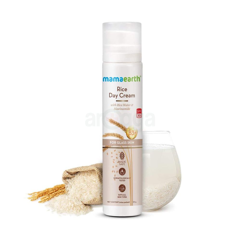 Mamaearth Rice Day Cream for daily use With Rice Water & Niacinamide for Glass Skin 50gm  