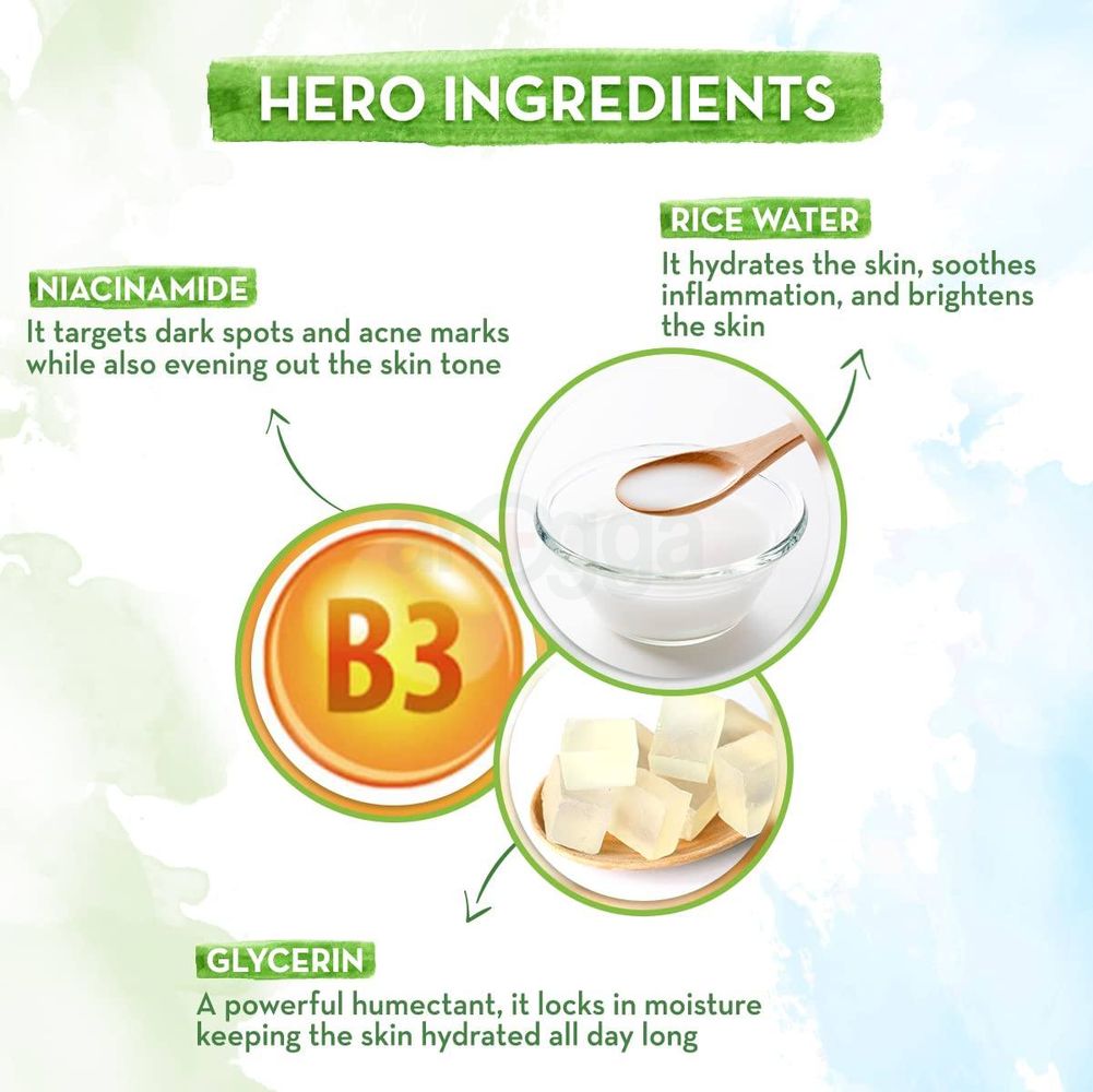 Mamaearth Rice Day Cream for daily use With Rice Water & Niacinamide for Glass Skin 50gm  