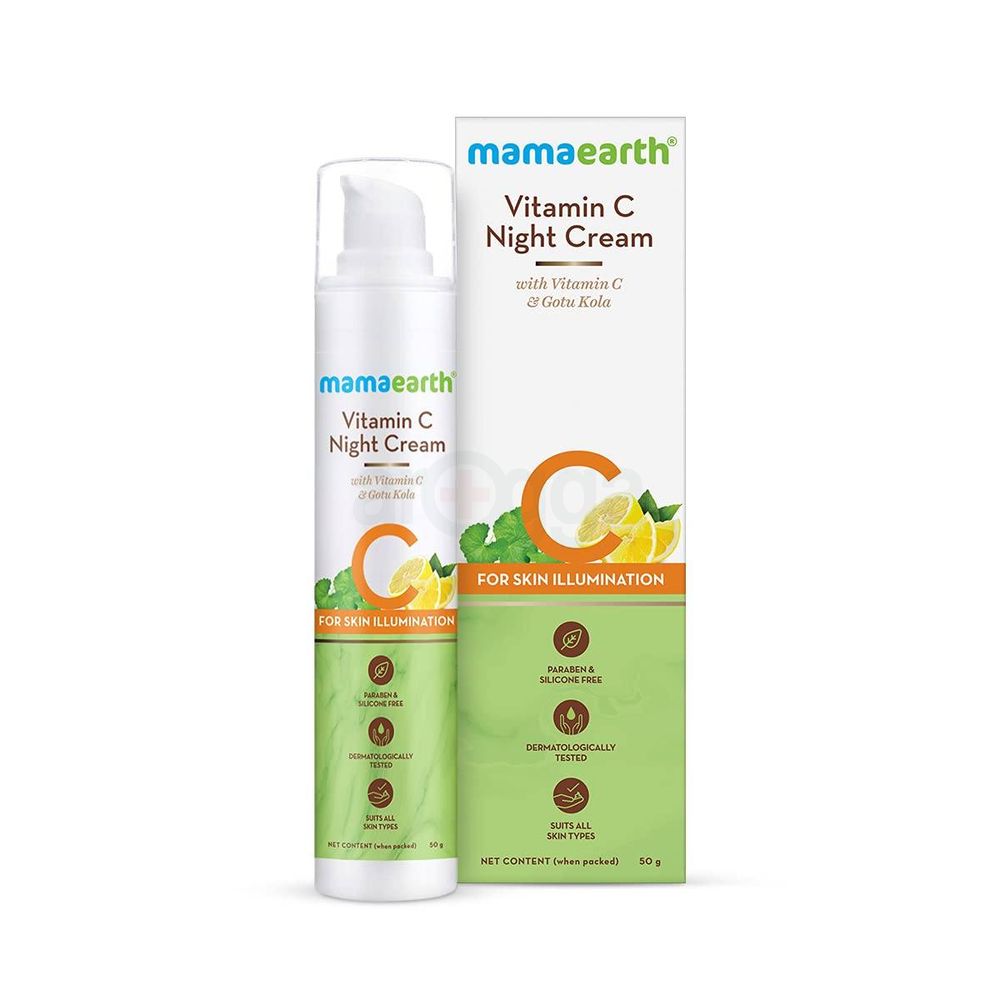 Mamaearth Vitamin C Night Cream with Gotu Kola for Skin Illumination  