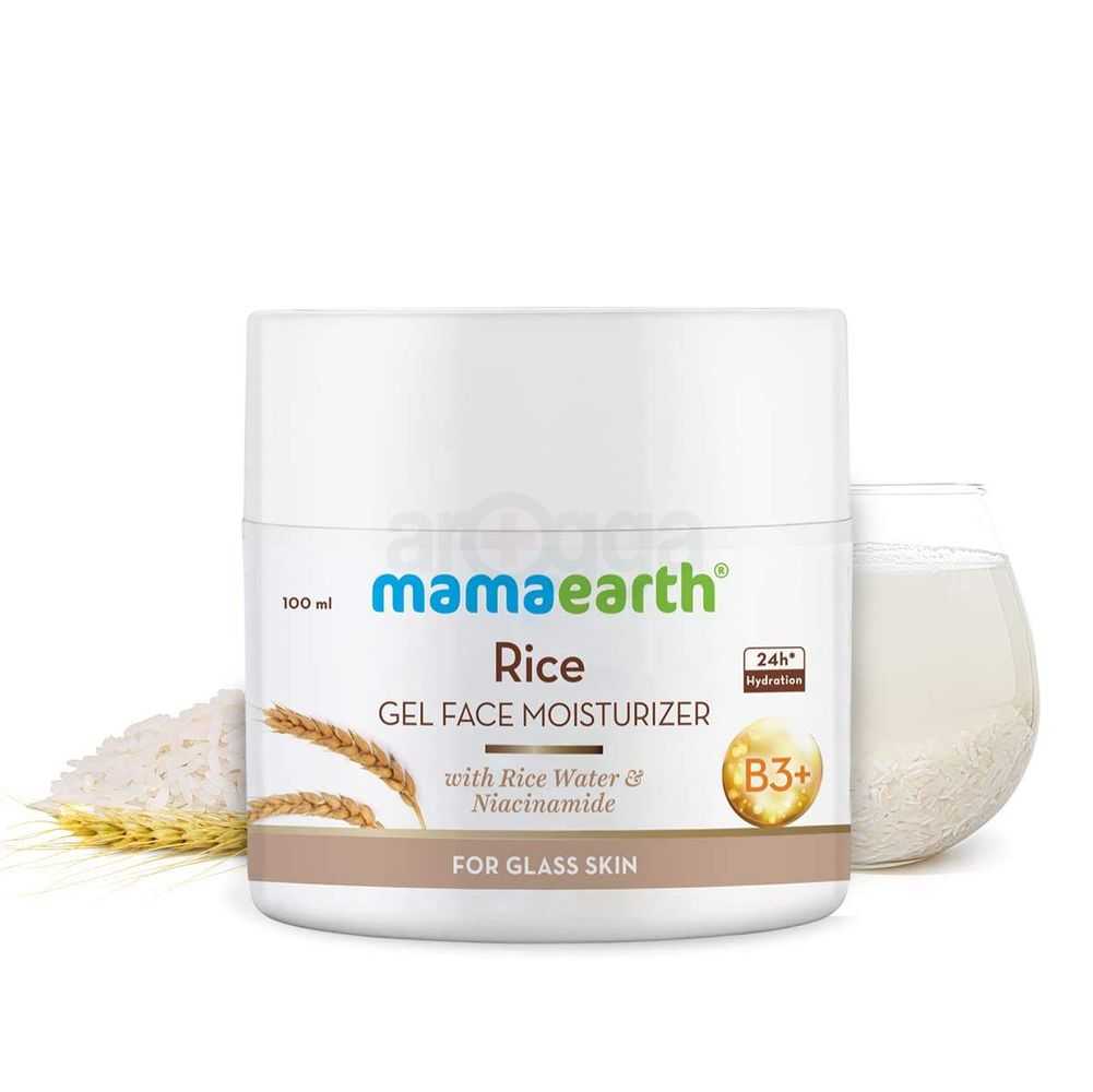 Mamaearth Rice Gel Face Moisturizer With Rice Water & Niacinamide for Glass Skin 100ml  