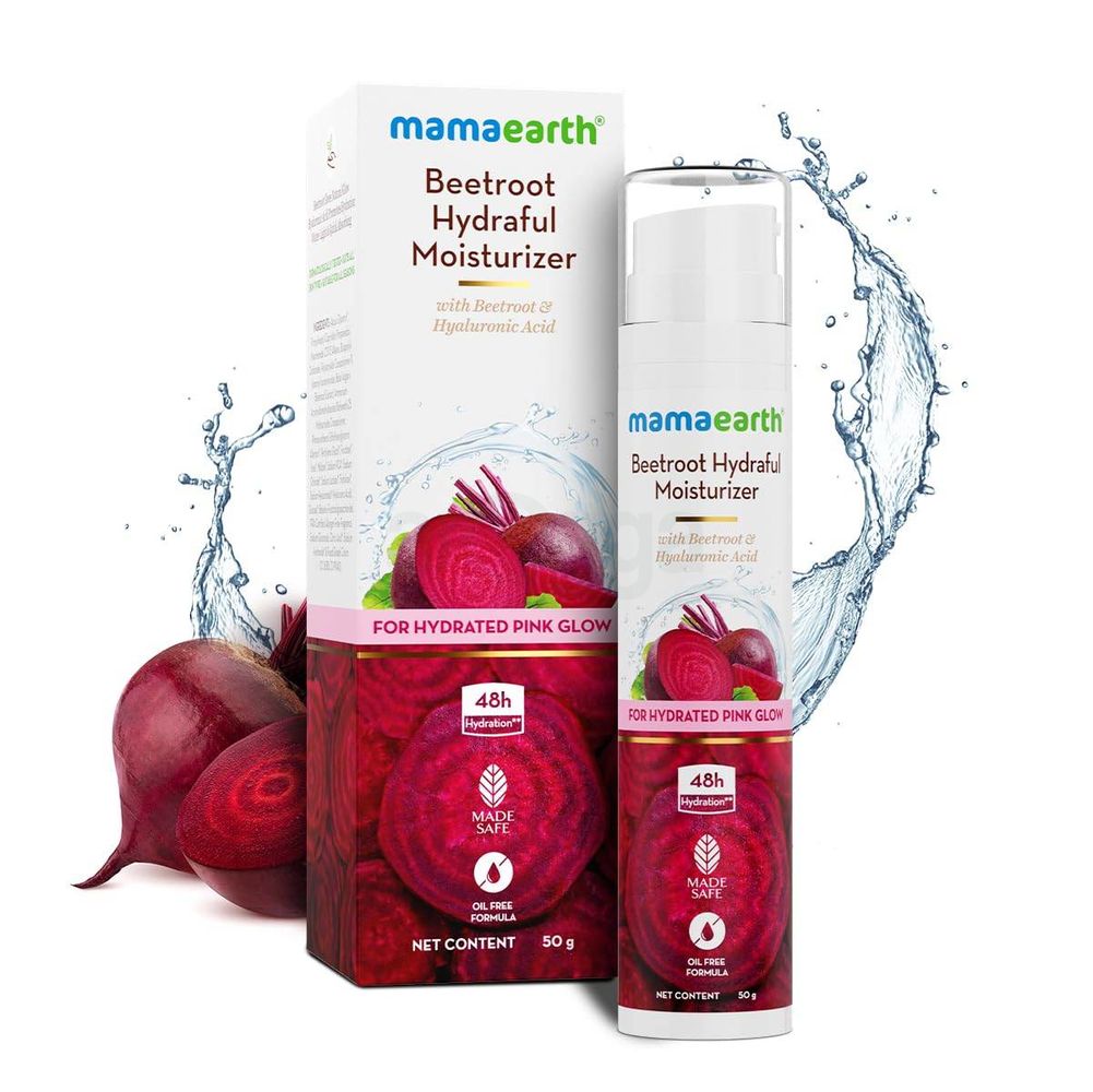 Mamaearth Beetroot Hydraful Moisturizer Lotion With Beetroot &Hyaluronic Acid For Hydrated Pink Glow   