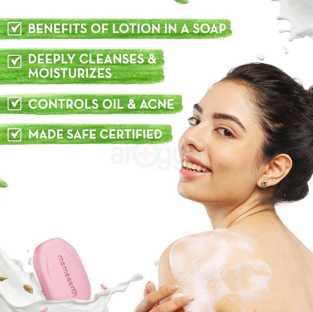 Mamaearth Multani Mitti Moisturizing Lotion Soap with Multani Mitti & Rose for Oil Control & Acne  