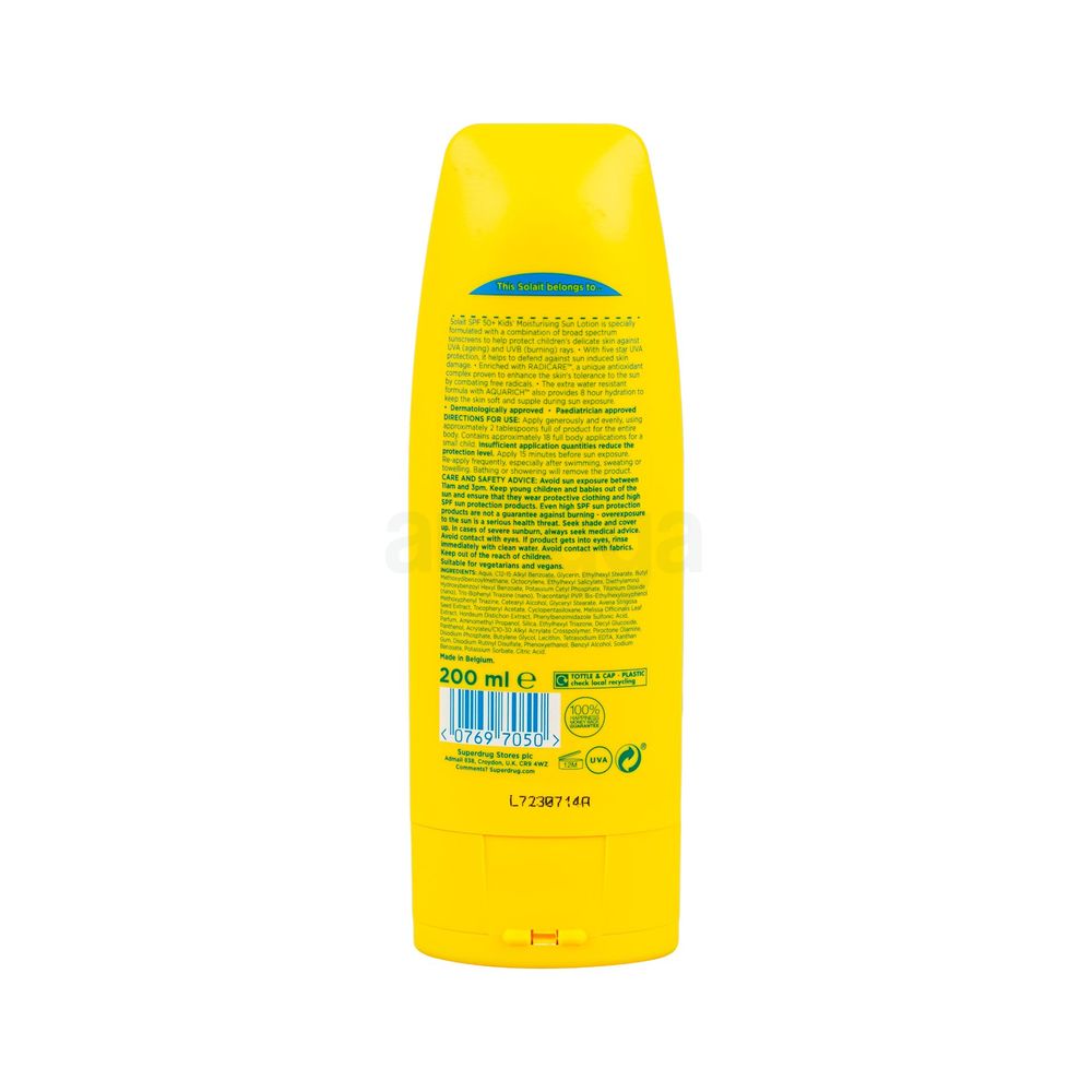 Superdrug Solait Kids Moisturising Sun Lotion SPF50+  