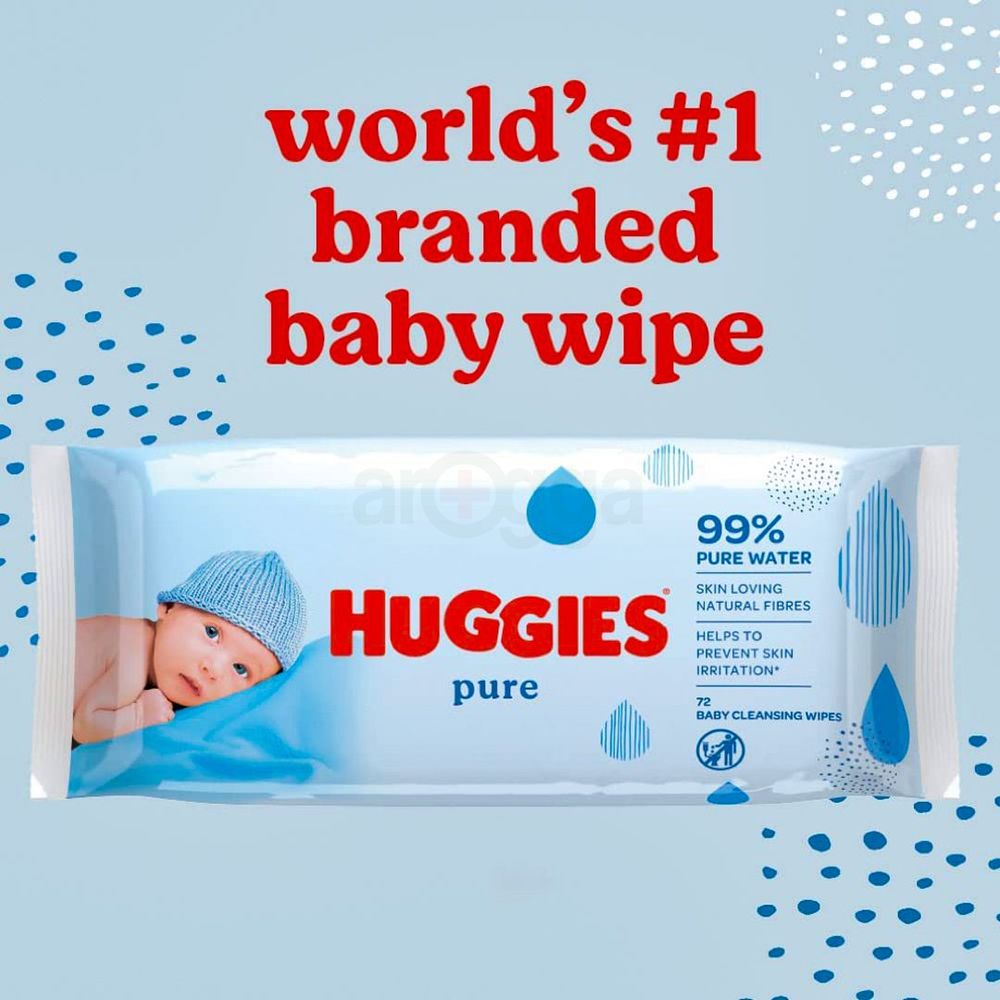 Huggies Pure Baby Cleansing Wet Wipes (56 Pcs)  