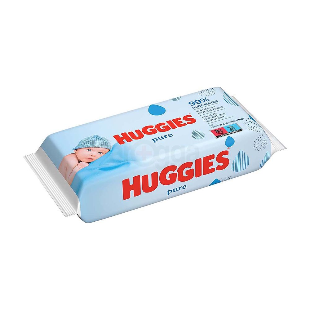 Huggies Pure Baby Cleansing Wet Wipes (56 Pcs)  