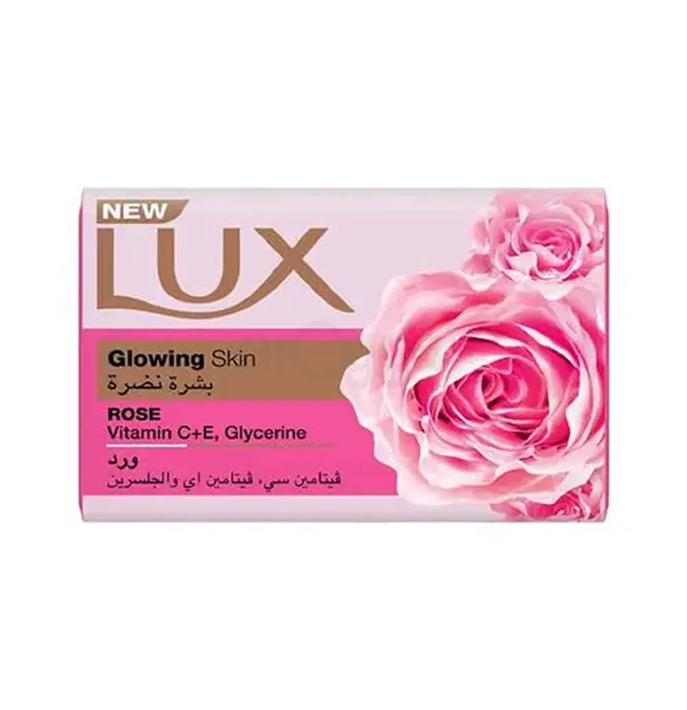 Lux Glowing Skin Rose Vitamin C+E Glycerine Bar Soap (Made in Saudi Arabia)  