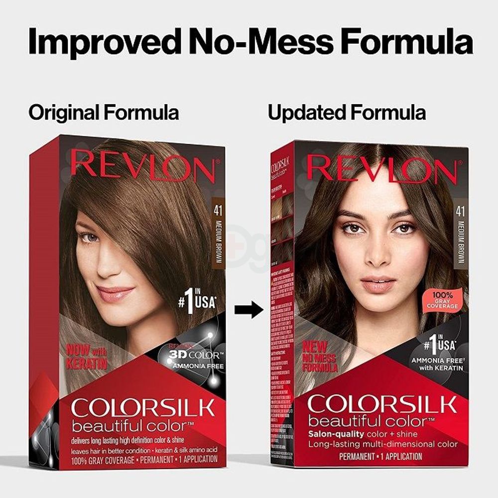 Revlon ColorSilk Beautiful Hair Color-41 Medium Brown  