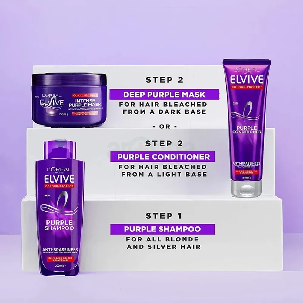 Loreal Paris Elvive Colour Protect Anti-Brassiness Purple Conditioner  